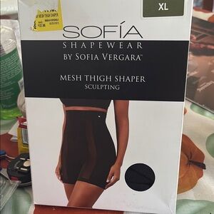 Sofia by Sofia Vergara Black Mesh Thigh Shaper Shapewear